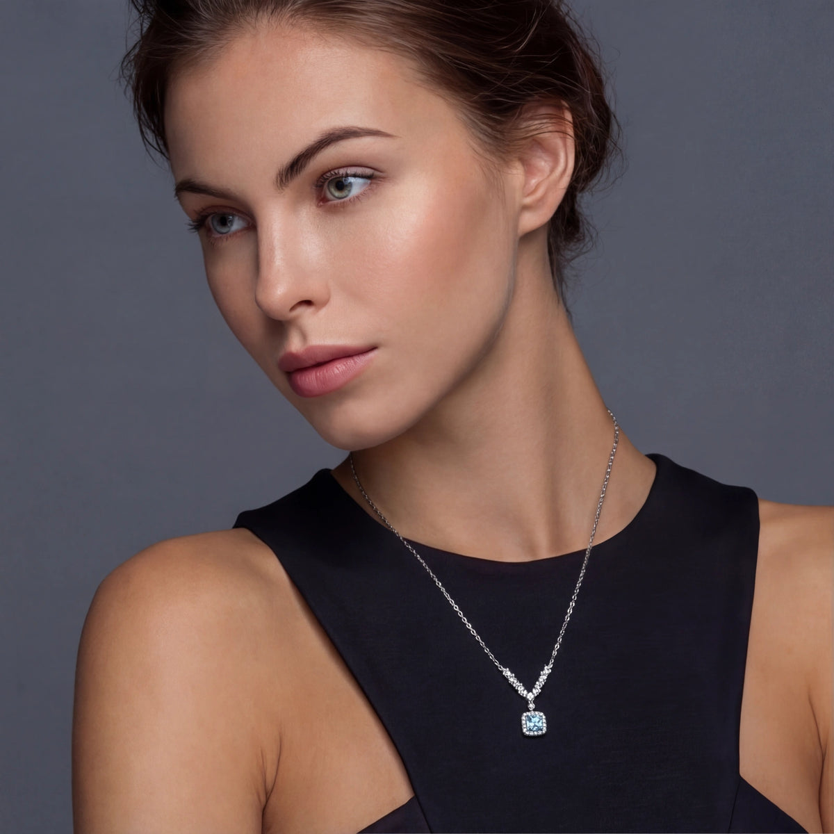 Celestial Arc Moissanite Necklace by Clarivon