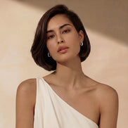 Crystal Pavé Huggie Hoops by Clarivon