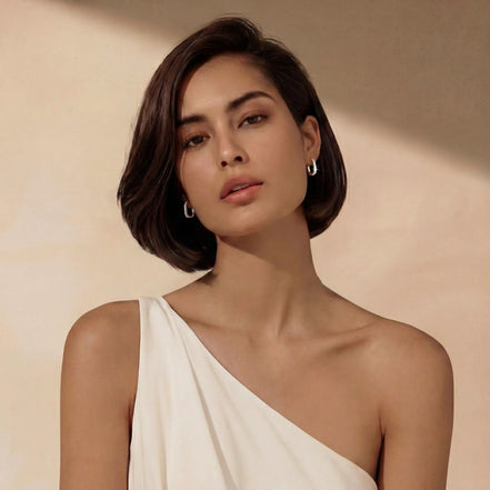 Crystal Pavé Huggie Hoops by Clarivon