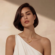 Curve Statement Necklace by Clarivon