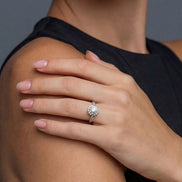 Stellar Halo Moissanite Ring by Clarivon