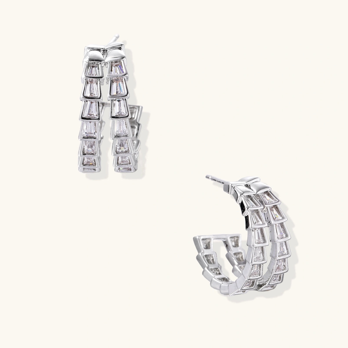 Crystal Avenue Hoops by Clarivon