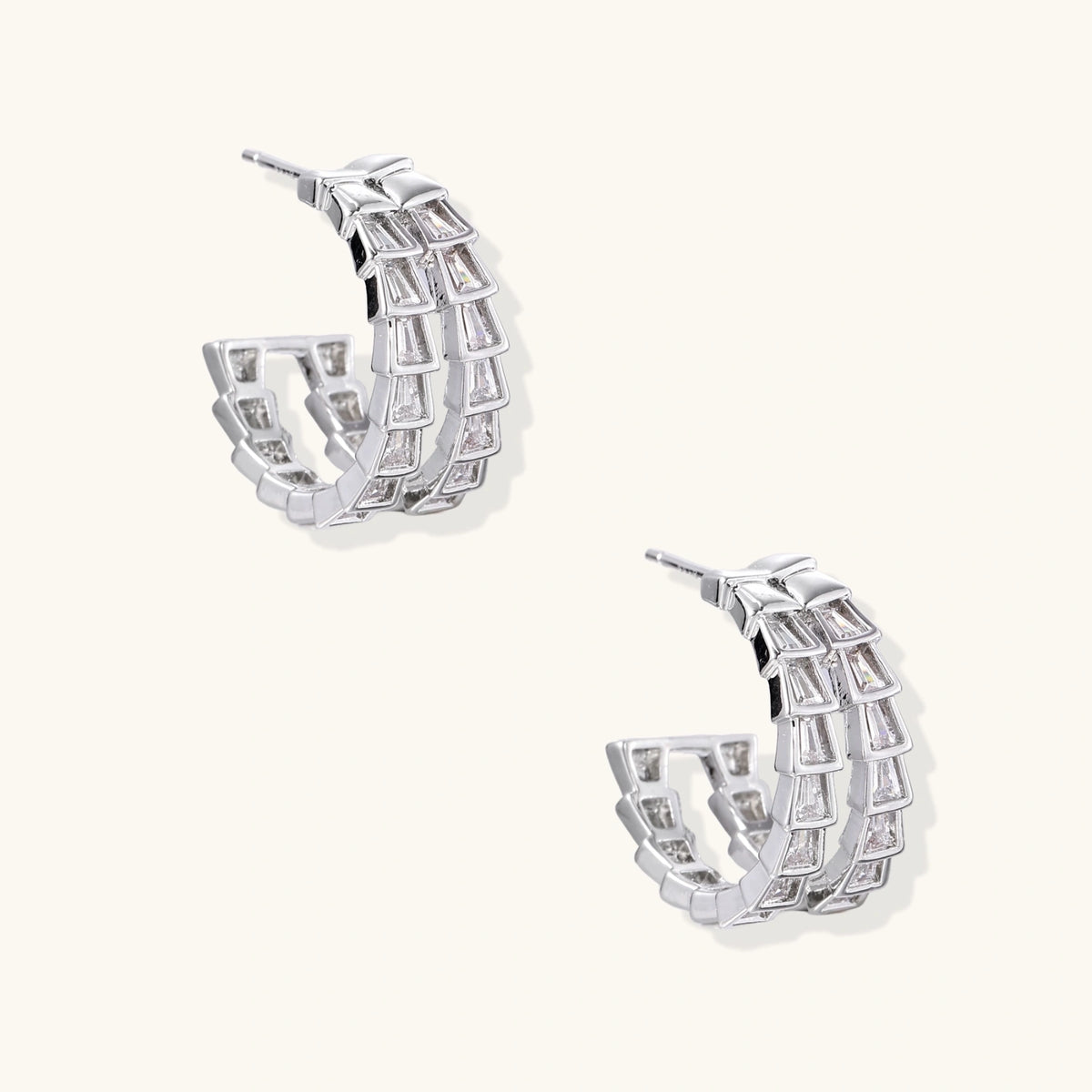 Crystal Avenue Hoops by Clarivon