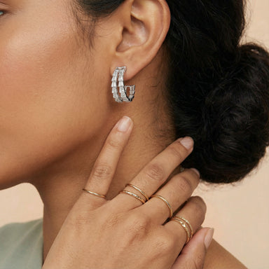Crystal Avenue Hoops by Clarivon