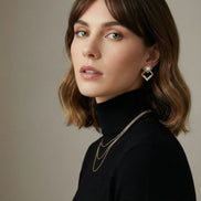 Pearl Geometry Earrings by Clarivon