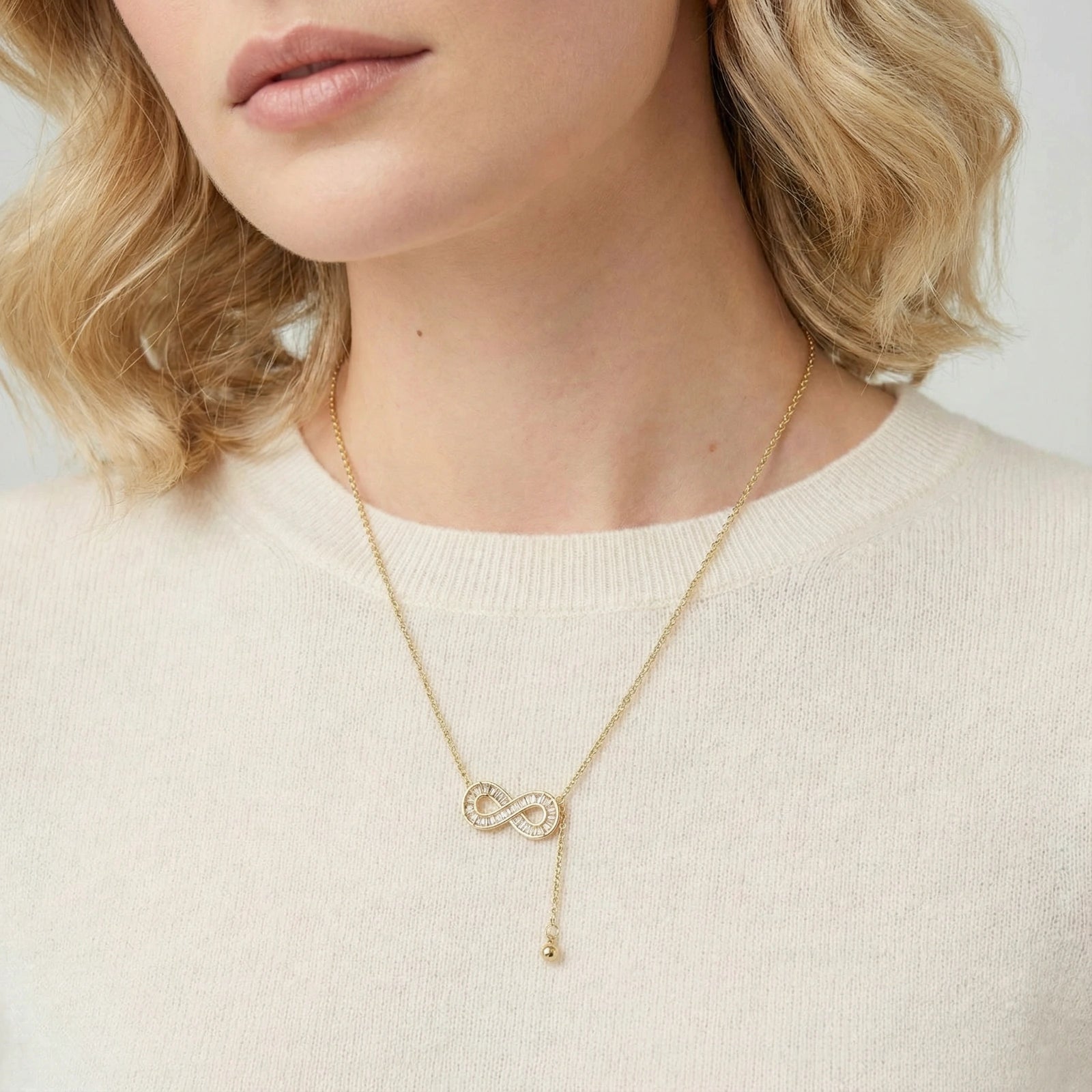 Infinity Sparkle Necklace by Clarivon
