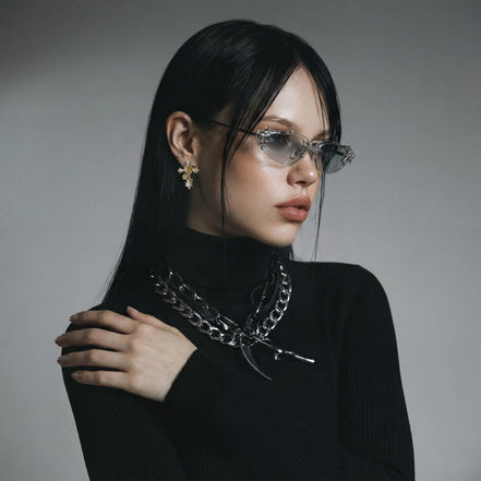 Divine Rose Cross Earrings by Clarivon