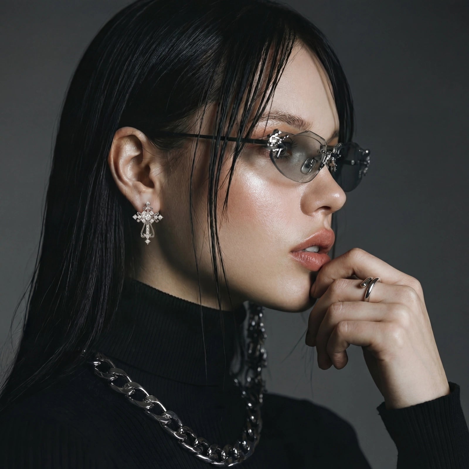 Divine Grace Cross Earrings by Clarivon
