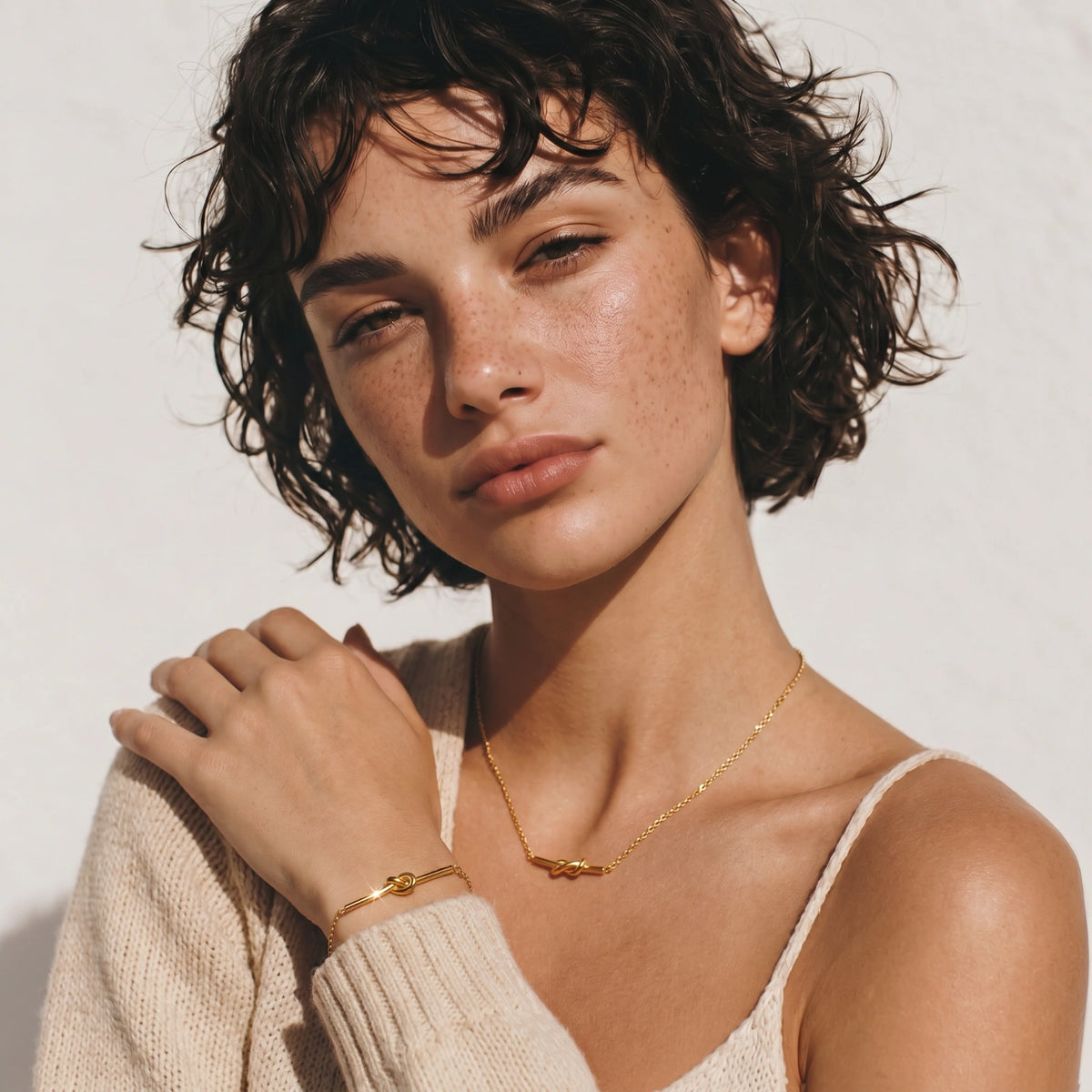 Twisted Knot Bar Bracelet by Clarivon