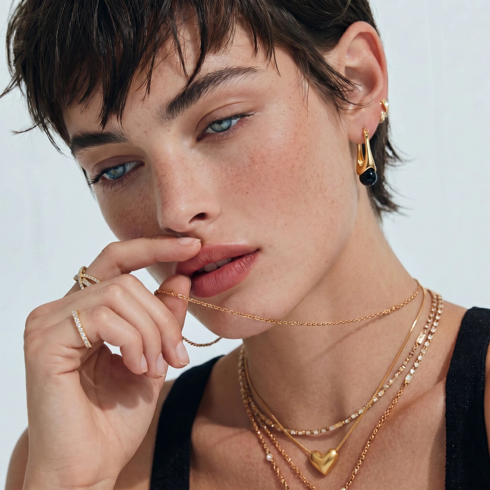 Midnight Drop Earrings by Clarivon
