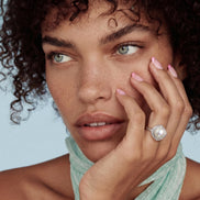 Pearl Halo Dreams Ring by Clarivon