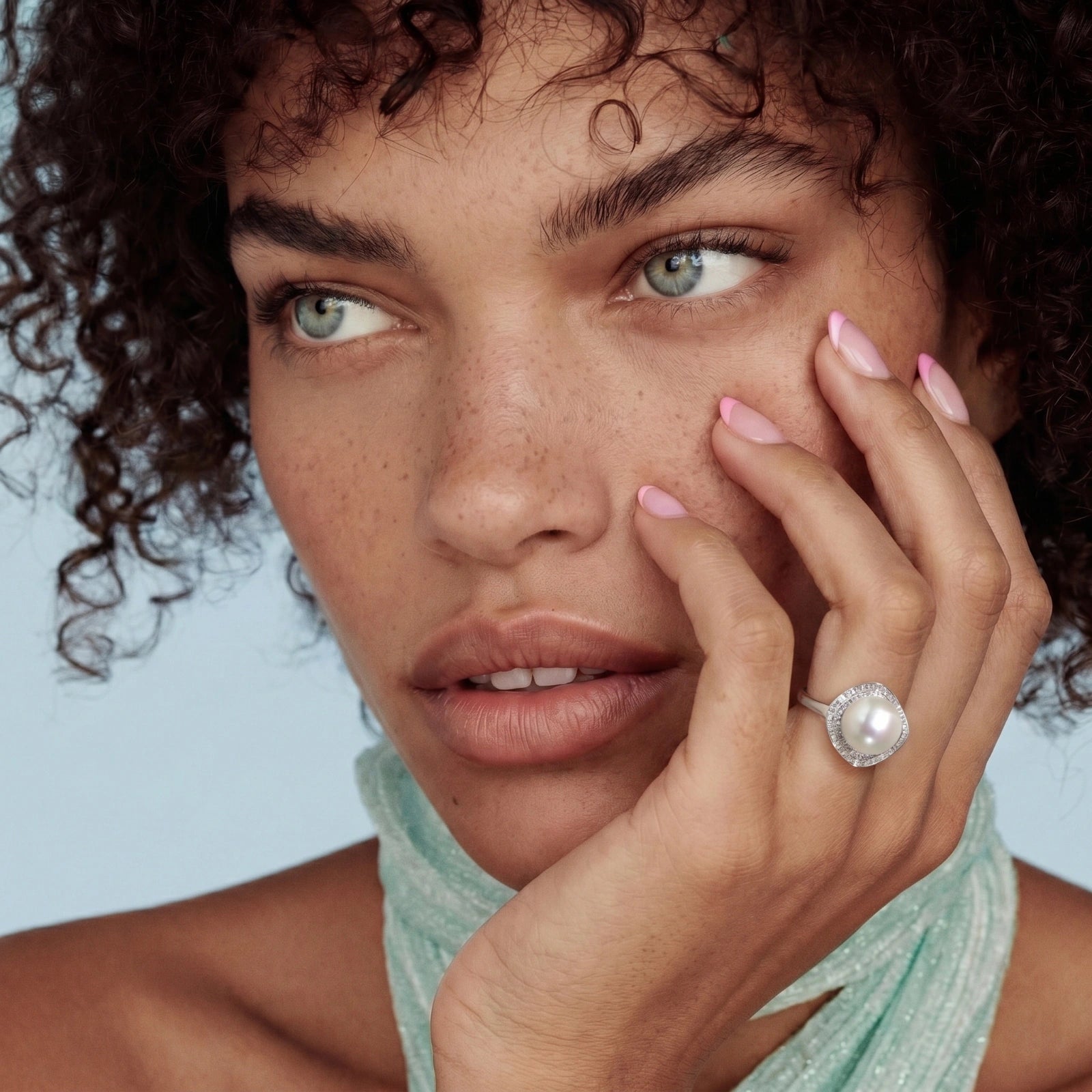 Pearl Halo Dreams Ring by Clarivon